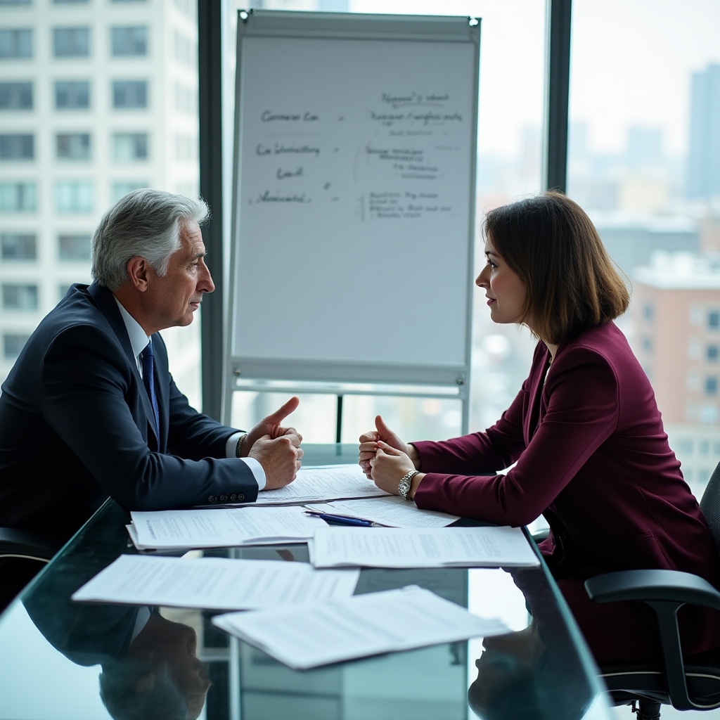 Career academy team in consulting session